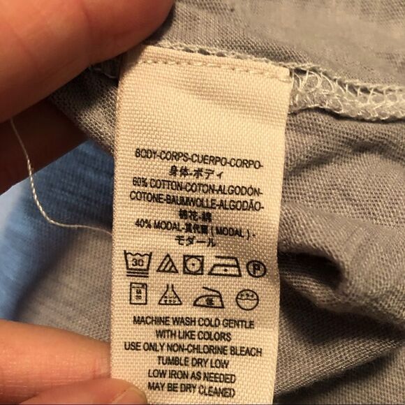 Free people we the free off white and grey color block tee - Picture 5 of 11